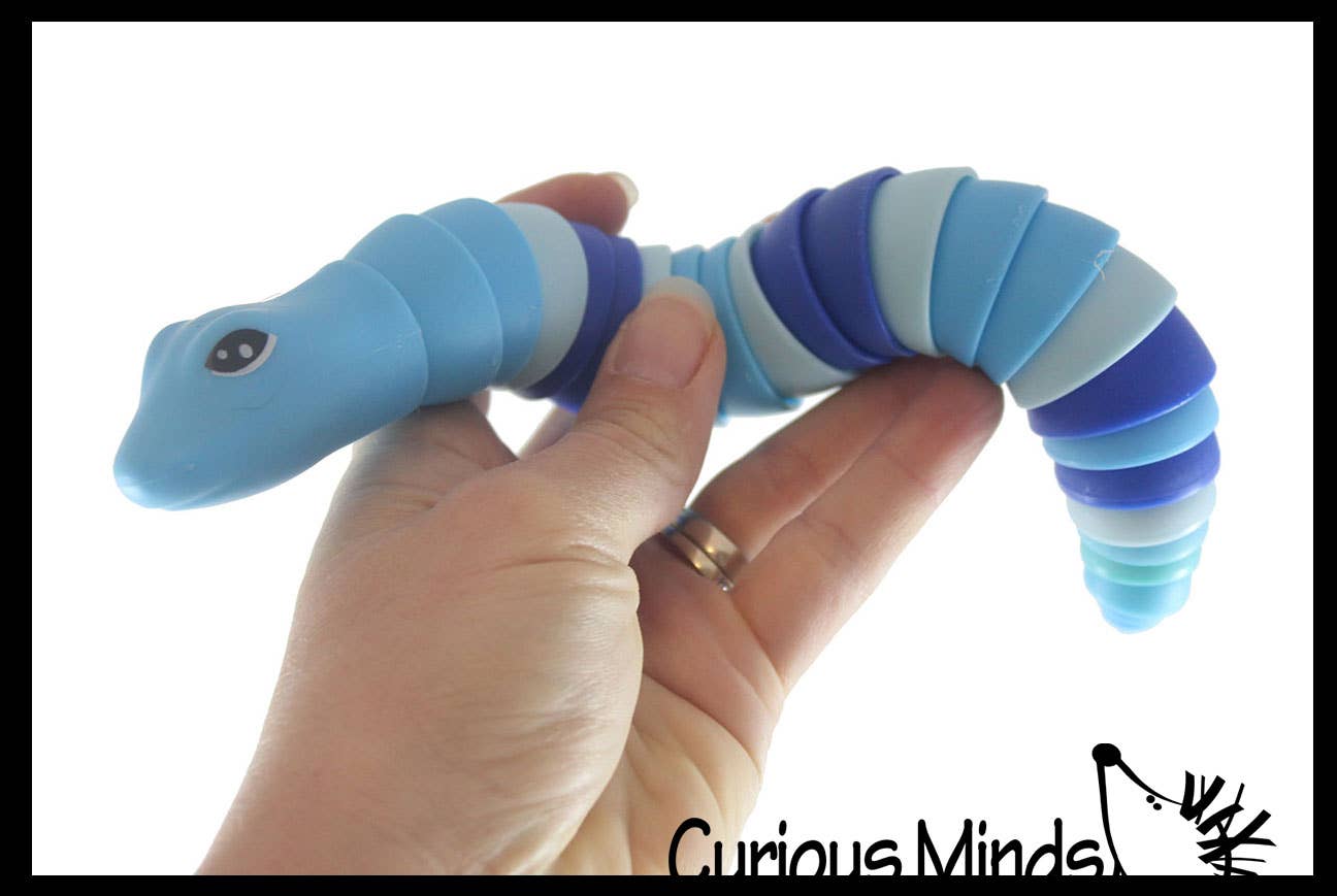 Curious Minds Toys - Venta al por mayor Pelota antiestrés - Niños - 1 serpiente articulada grande, menea, inquieta, articulada, en movimiento3