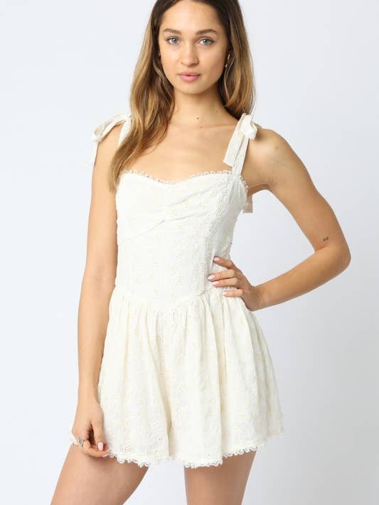 Romper com Laços Perry por atacado de Olivaceous