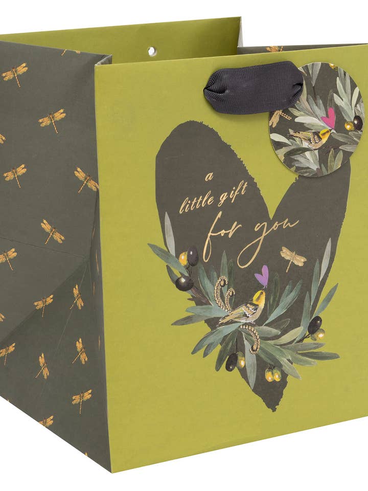 BAG SMALL PLANT OLIVE for wholesale by Notes & Queries, Inc.