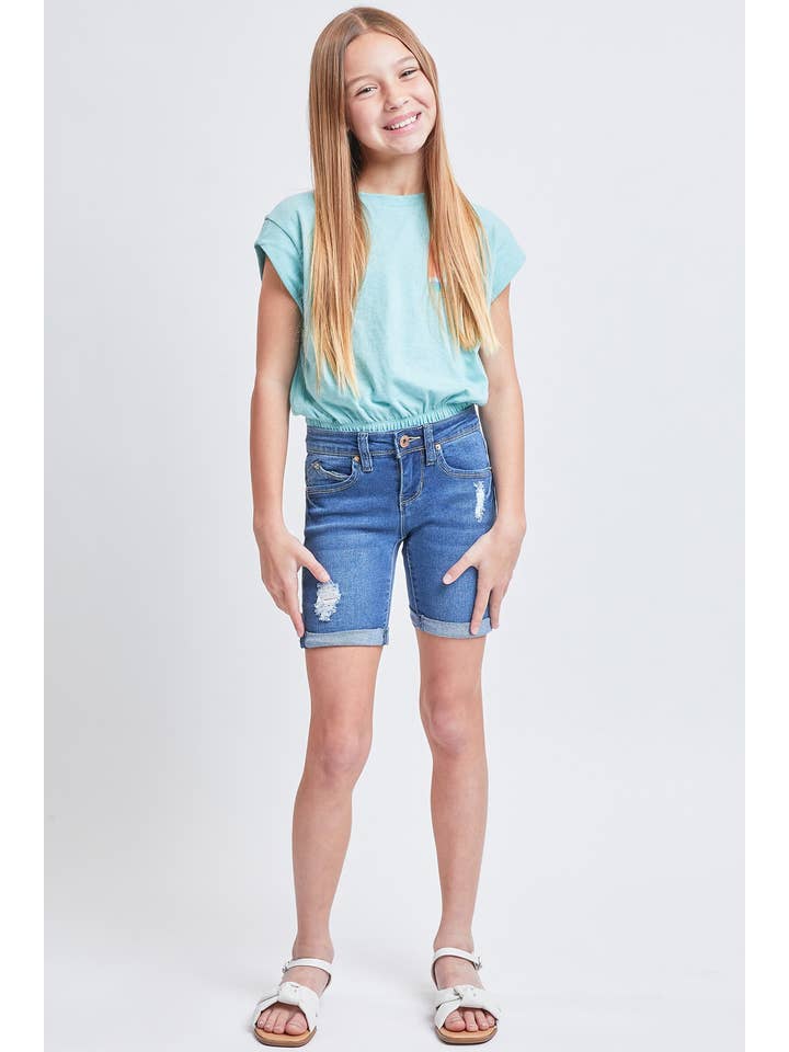 YMI - Wholesale Shorts - Kids - Girls WannaBettaFit Mid-Rise Bike Shorts