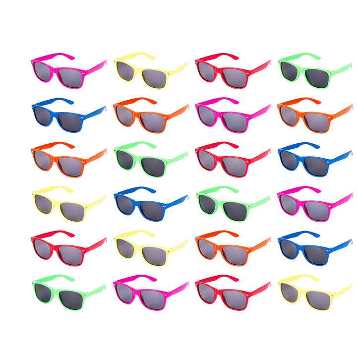 Neon Kids Sunglasses, Mixed Colors Party Favors for wholesale by PowerTRC 3D Print