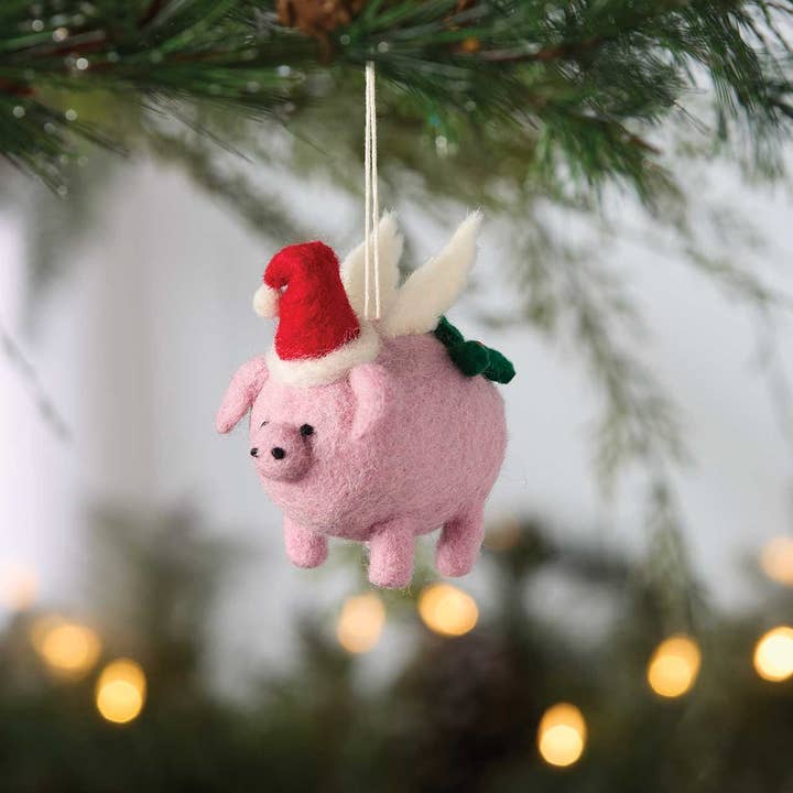 SERRV International - Wholesale Ornament - Piggy Tidings Christmas Ornament1