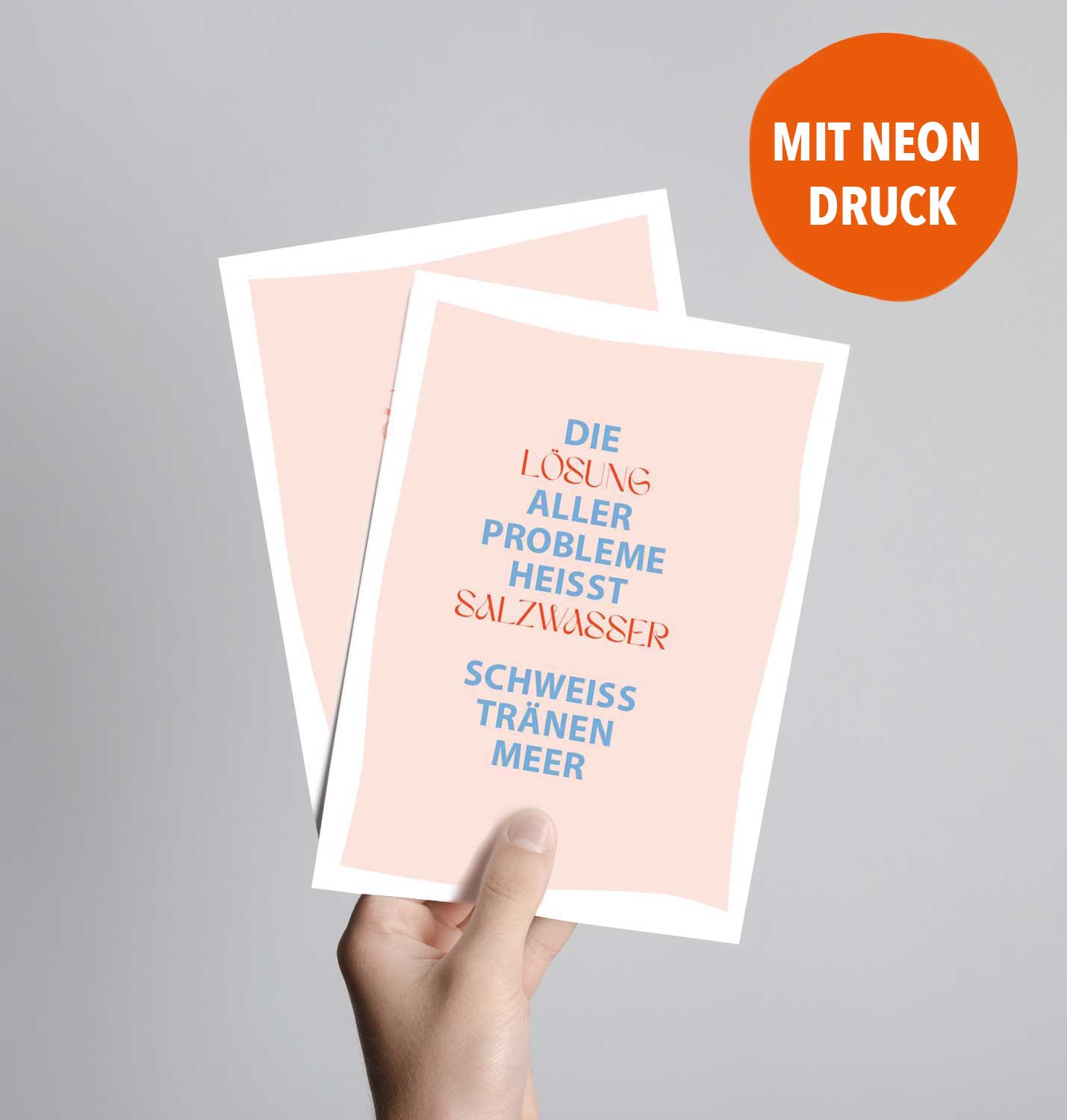 Fritzante - Wholesale Ansichtkaart - Ansichtkaart, de oplossing voor alle problemen is zout water1