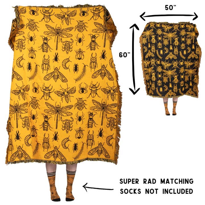 Creepy Crawlies Reversible Woven Blanket and other Purchase Wholesale fuzzy worms. Free Returns & Net 60 Terms on Faire trending on Faire.