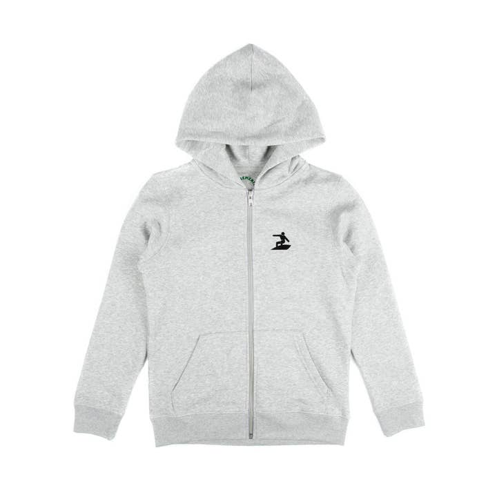 Hoodie Kid Zippé Grau - Schwarz Swim für den Großhandel von Parlementia