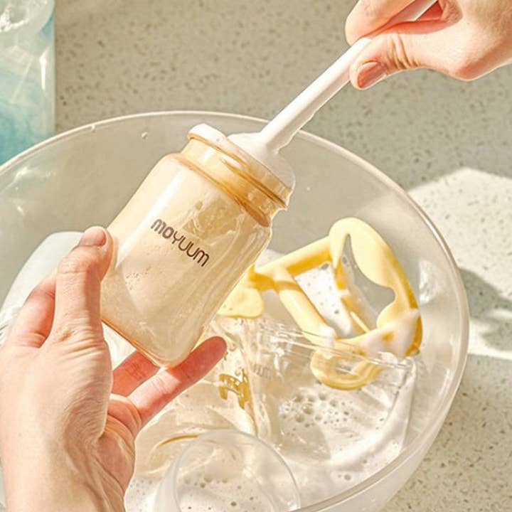 K-baby - Venta al por mayor Jabones para lavar los platos - Limpiador de Biberones y Platos para Bebé Moyuum con Sal Marina - Tipo Gel 600ml (Sin Fragancia)2