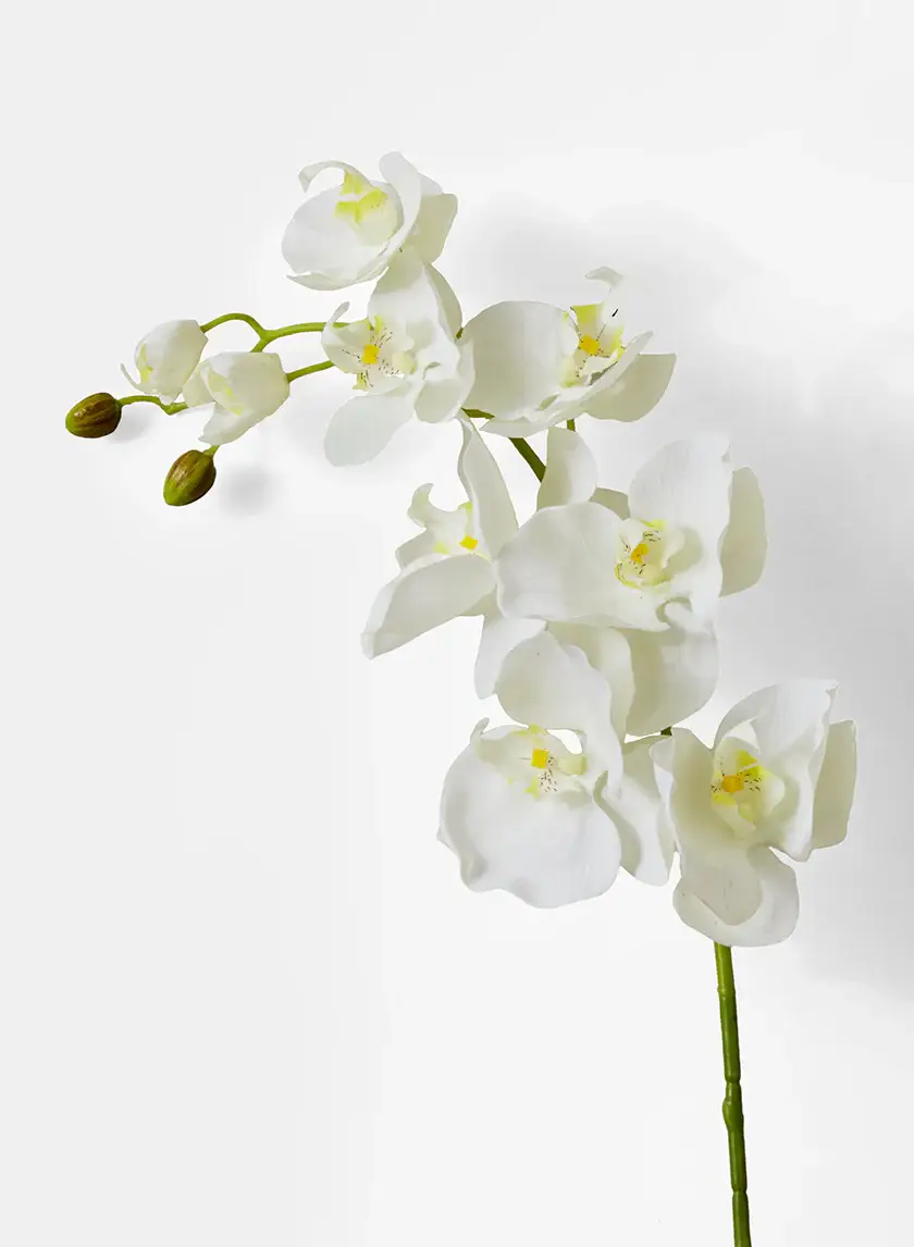 Jamali Garden - Wholesale Artificial Flowers - 43in Long White Phalaenopsis Orchid Spray1