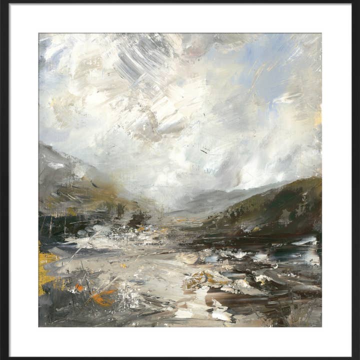 Vinter Umbers Indrammet Kunsttryk af Lesley Birch for engroshandel hos The Art Guys