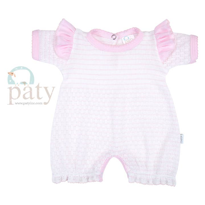 Paty - Wholesale Jumpsuit - Baby - Paty Knit, Angel Sleeve Bubble, Pima Trim #363ASJ