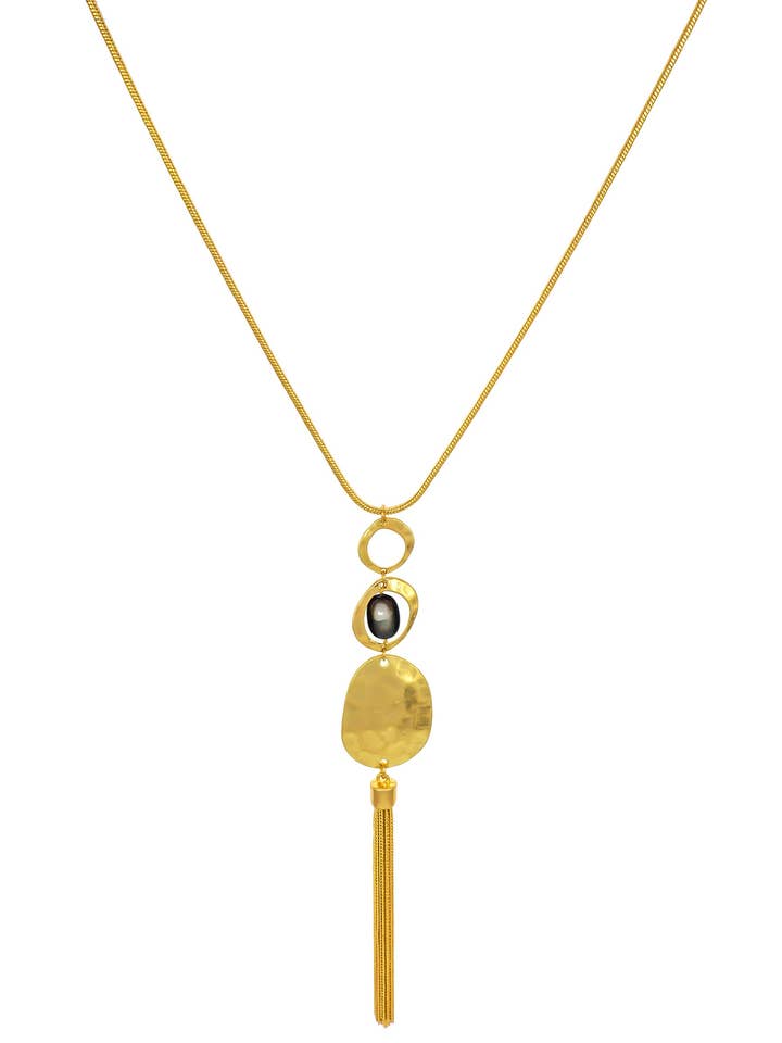 Dauplaise Jewelry - Blue Shell Long Necklace for wholesale by caroldauplaisejewelry