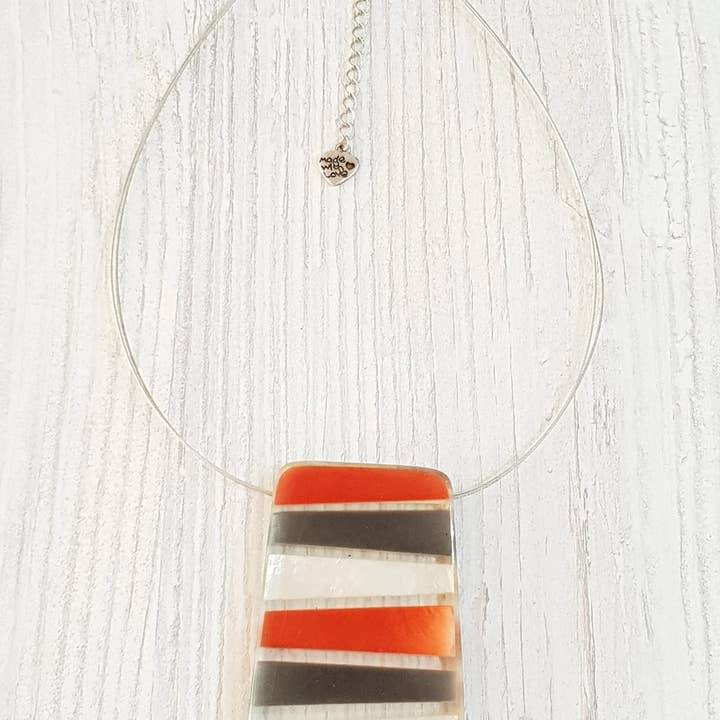 Collar corto de capiz / colgante aprox. 45 x 65 mm / BG-0447 / para venta al por mayor de Gloria-Maris