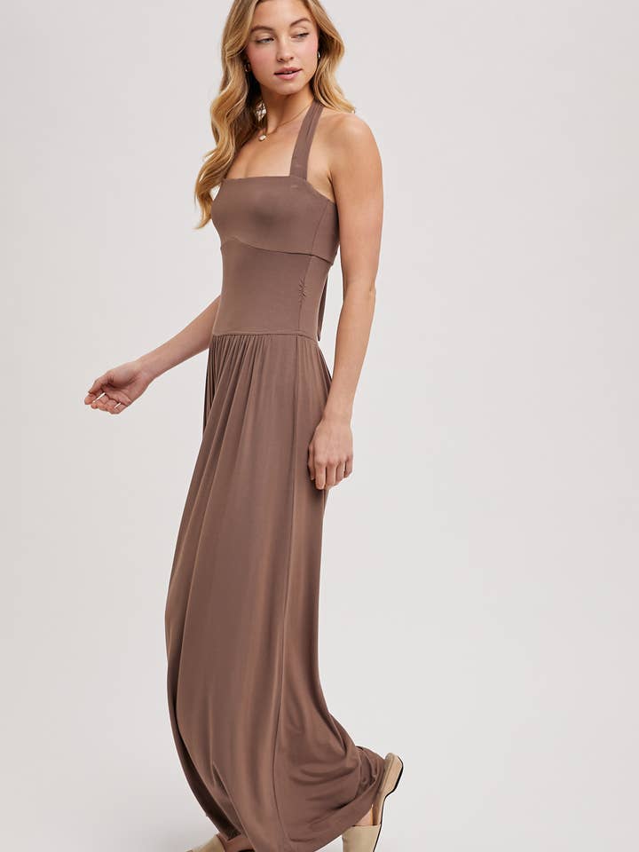 Bluivy – wholesale Jumpsuit – Women's – HALTER TIE-BACK CLOSURE SQUARE NECK WIDE LEG JUMPSUIT15