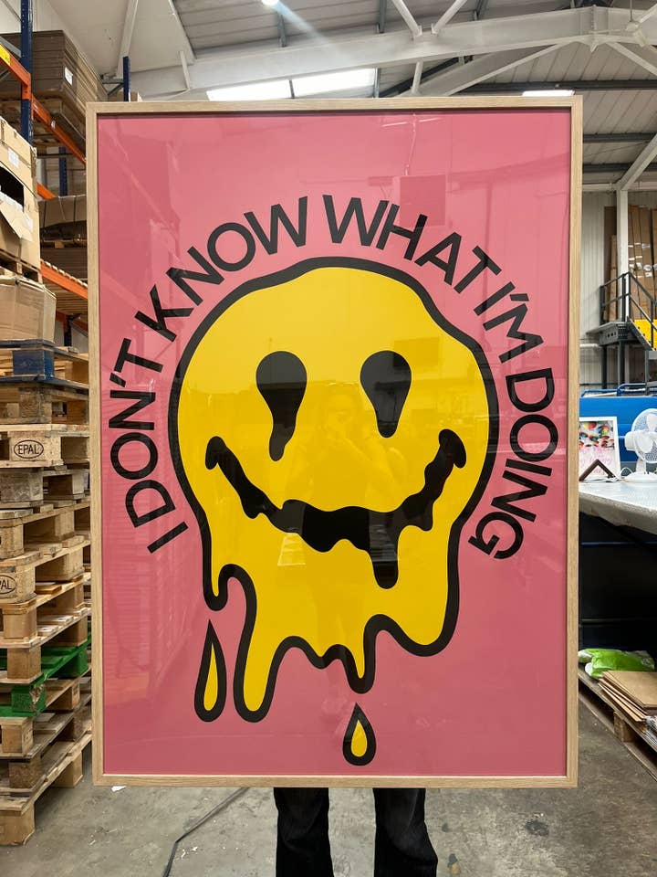 Non so cosa sto facendo sciogliendo sorriso retro Stampa d'arte per la vendita all'ingrosso da parte di My own Bohome