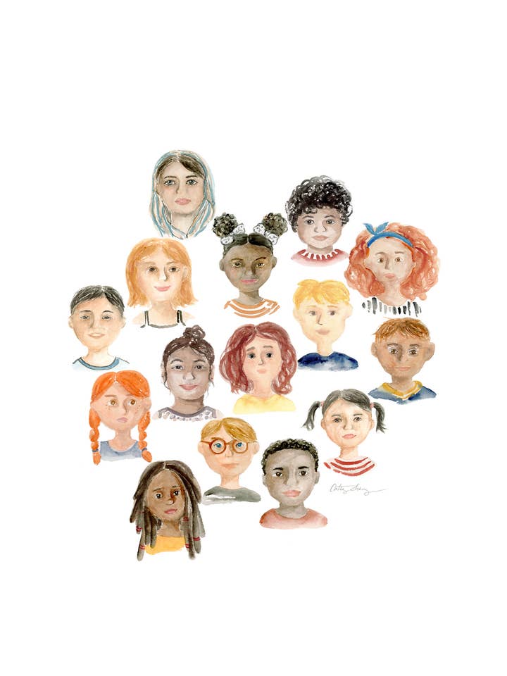 We Are One Human Race - Diversity Art Print for wholesale by Easy Sunday Club