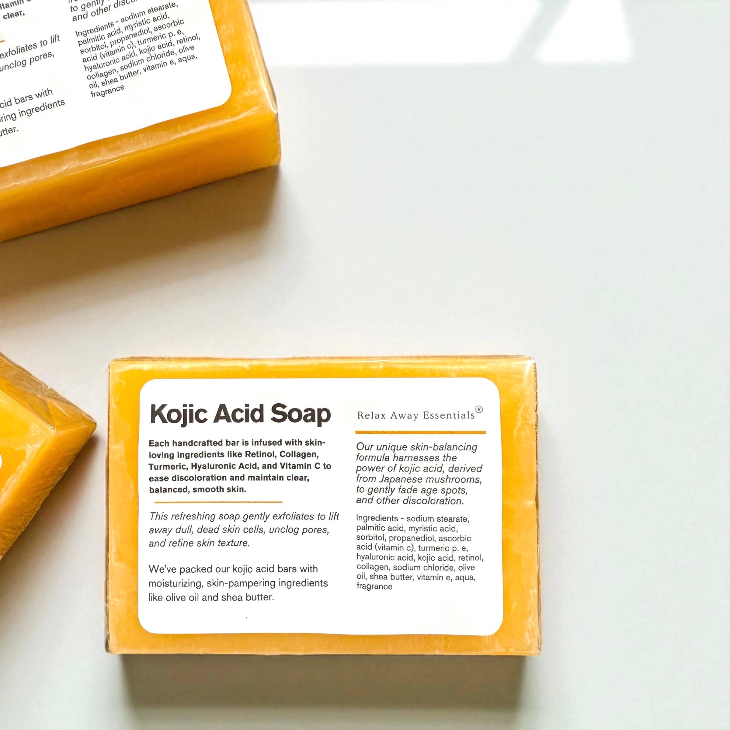 Relax Away Essentials - Wholesale Bar Soap - Kojic Acid Bar Soap | Turmeric Brightening Soap7