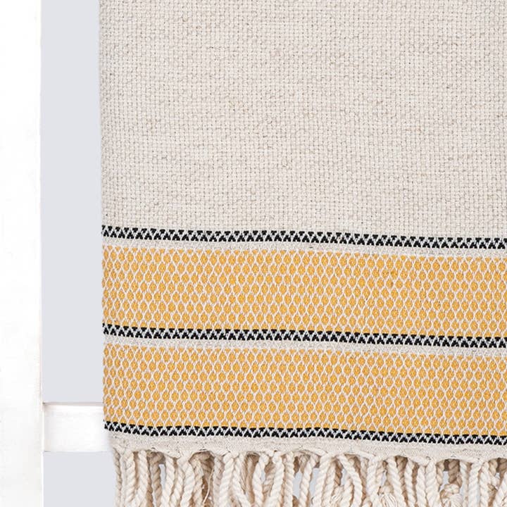 madeathand.nl - Vente Serviettes de bain - Serviette en lin à motif losange2