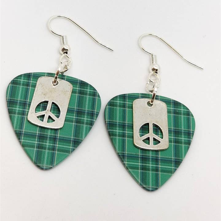 Simply Raevyn - Wholesale Dangle Earrings - Small Peace Sign Cut Out Charm Earrings2