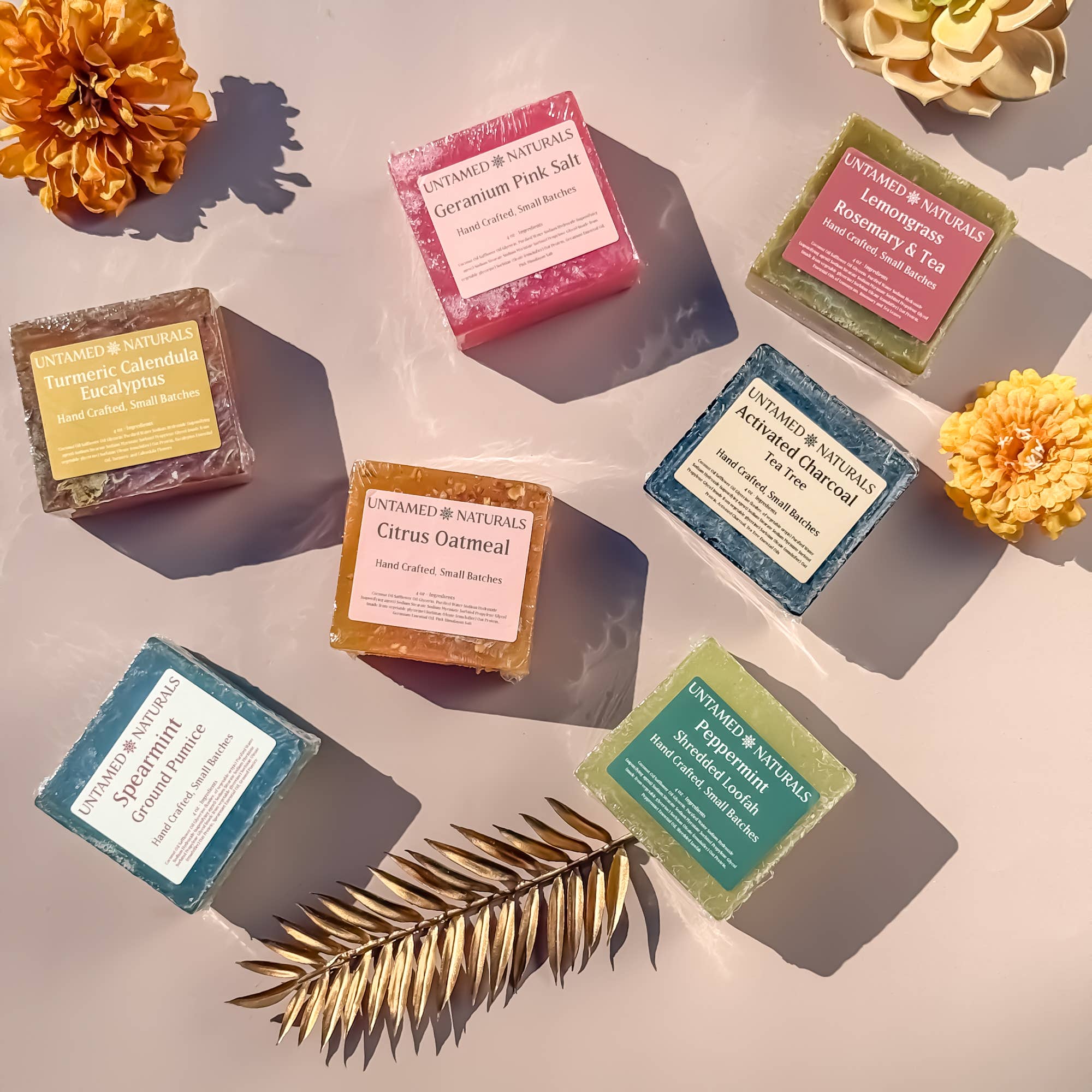 Untamed Naturals - Vendita all'ingrosso Saponette - Sapone alla Curcuma e Calendula con Eucalipto1