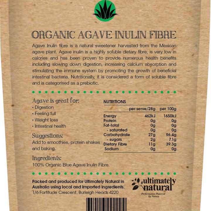 Ultimately Natural - Venta al por mayor Proteínas y superalimentos en polvo - Agave orgánico | Fibra de inulina