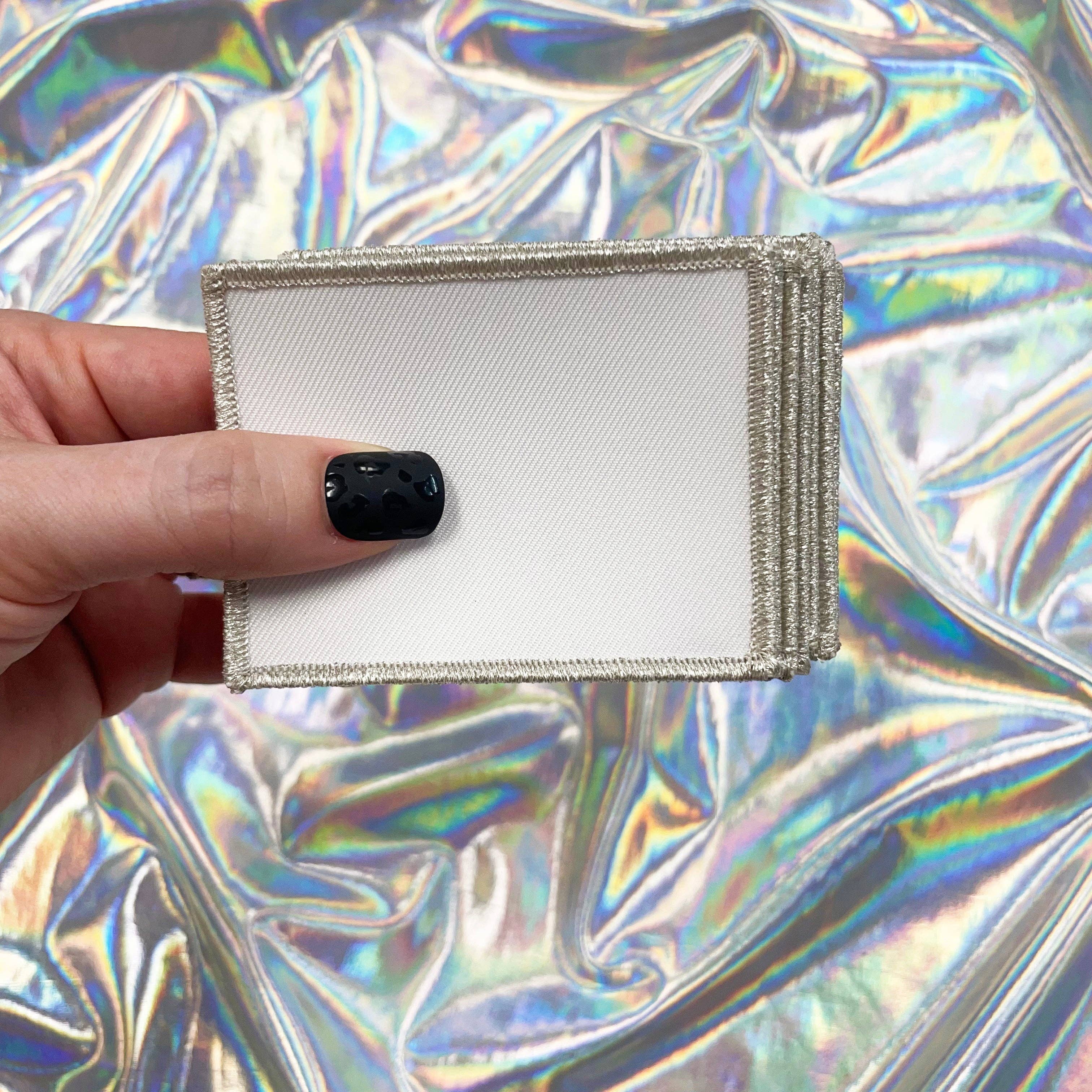 The Crafty Engineer – wholesale Patch – Blank Sublimation Patches with Metallic Border - Bulk Packs1