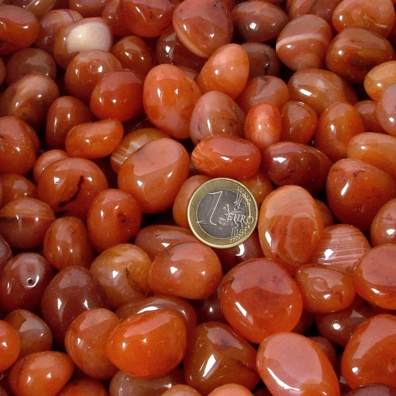 UniArt - Wholesale Ornament - Carnelian - bag of tumbled stones 200 grams1