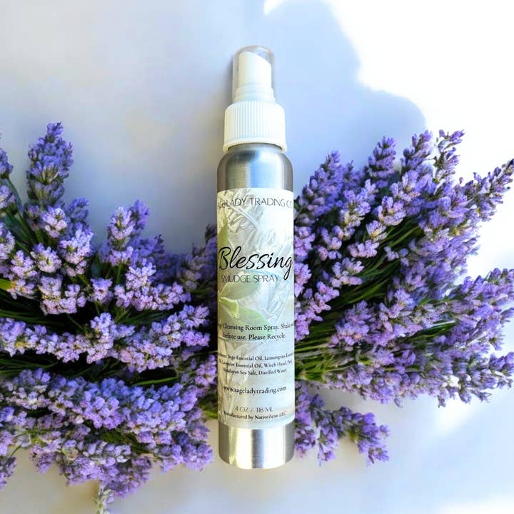Blessing Smokeless Smudge Spray, Indigenous Brand for wholesale by Sage Lady Trading Co.