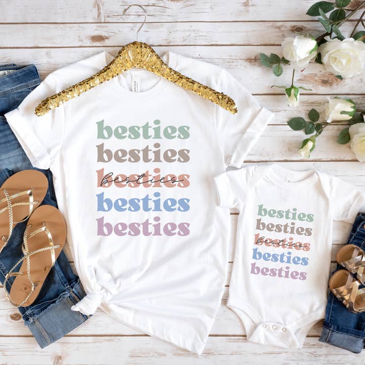 Besties Mama and Me Tee- Adult for wholesale by SweetBee