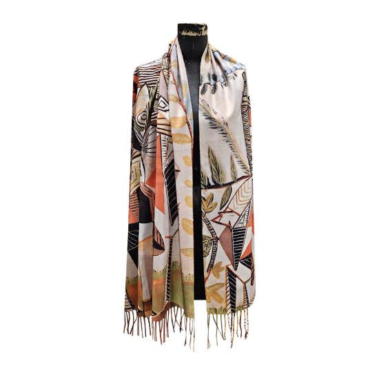 Access by Mediterranean Concepts - Wholesale Scarf - Women's - Pablo Picasso Femme Au Jarden Garden and Window Scarf 3