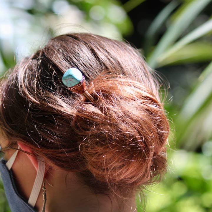 Pichincha - Wholesale Hair Pin - Natural Stone Wooden Hair Stick4