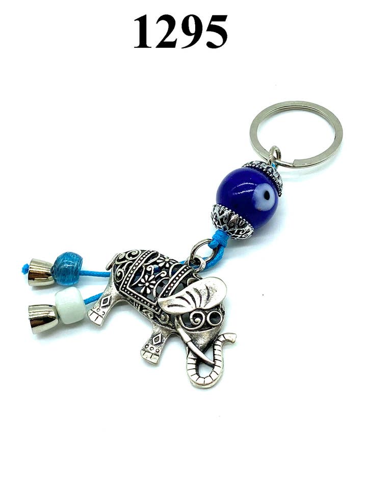 Porte-clés éléphant Evil Eye #1295 pour la vente par Lucky Eye