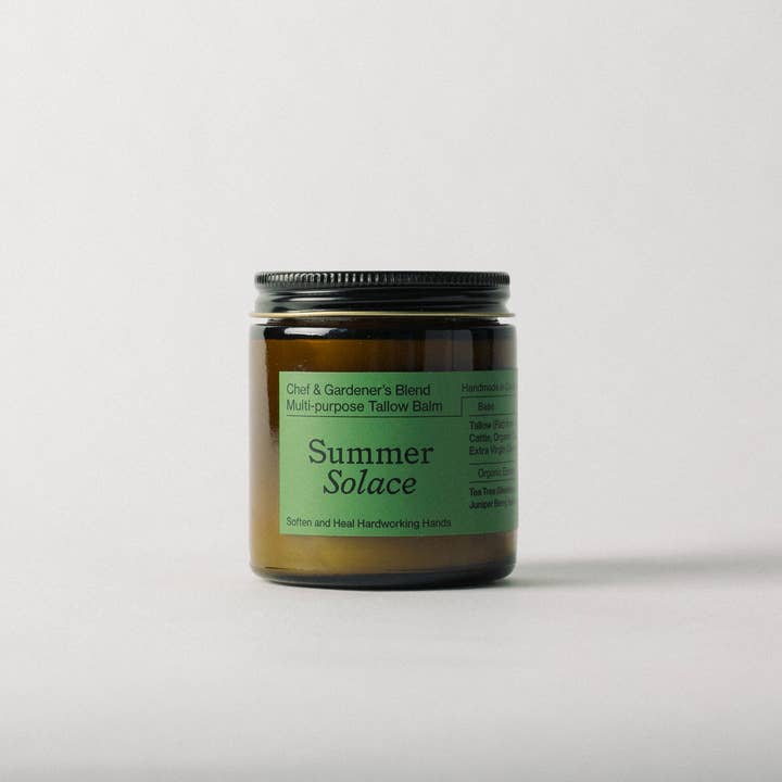 SUMMER SOLACE- Regenerative Tallow Beauty - Wholesale Anti-Aging Moisturizer - Chef & Gardener's Balm - Regenerative Tallow®- 4 oz