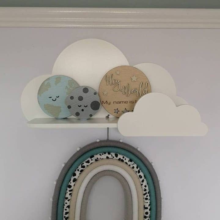 Cloud wandplank voor kinderkamer/houten drijvende/wolkenplanken voor wholesale door Happy Woody