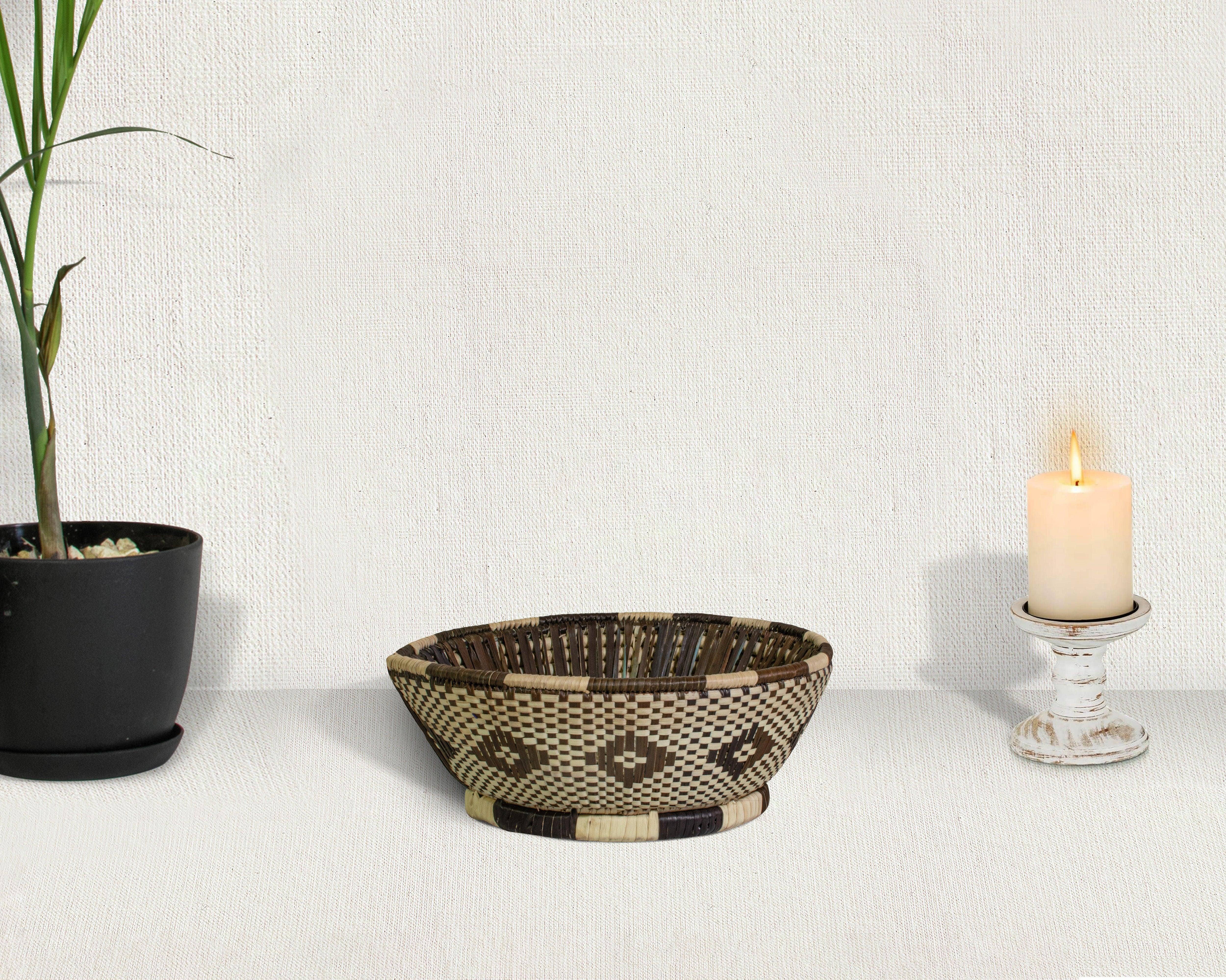 ArtisanalEmporiumLLC - Wholesale Fruit Basket - Brown Jupiter - Fruit & Vegetable Bowl Basket 7-inch 5