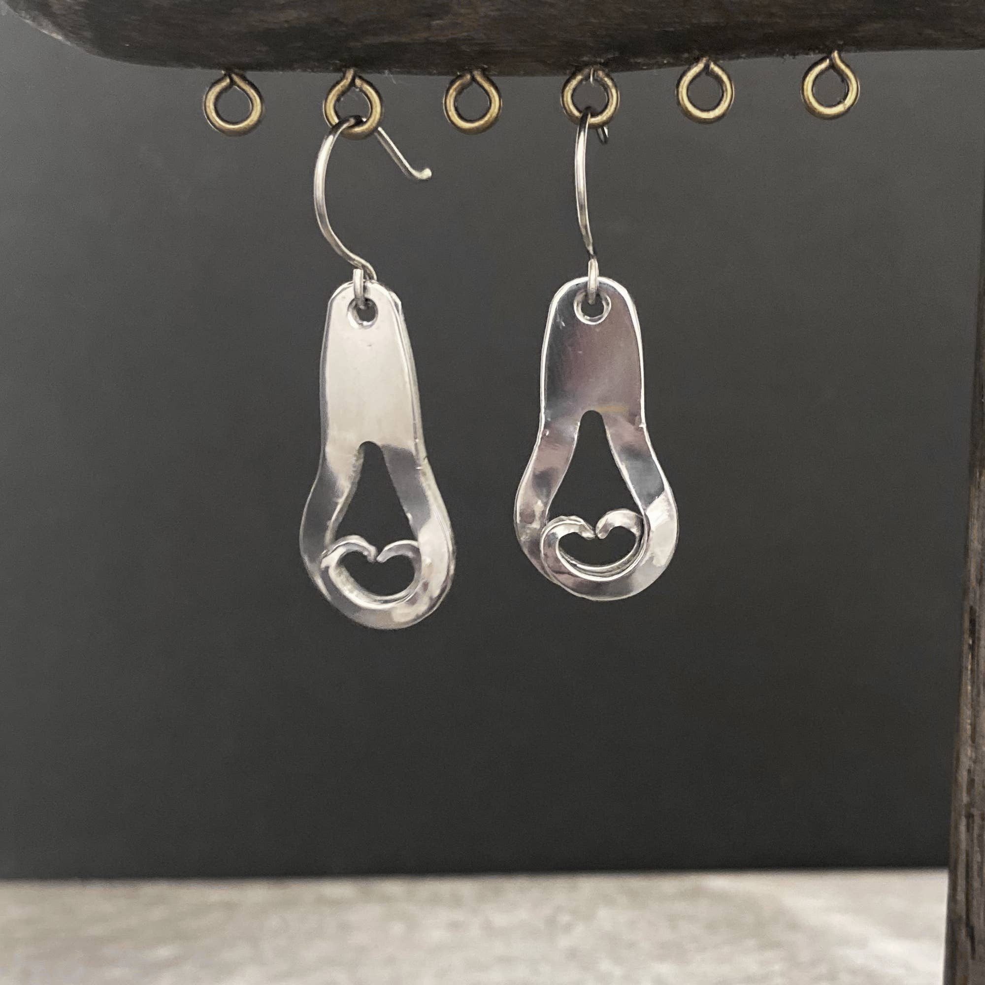 Marchello Art - Vente Boucles d'oreilles pendantes - Boucles d'oreilles Dainty Fork en forme de cœur en acier inoxydable2