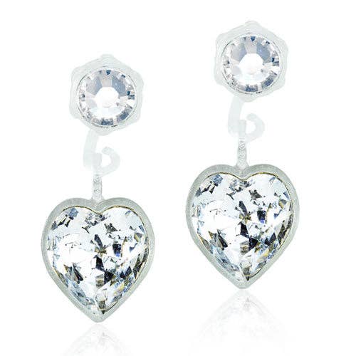 Medical Plastic Dangle Heart Earrings for wholesale by Blomdahl (Australia)
