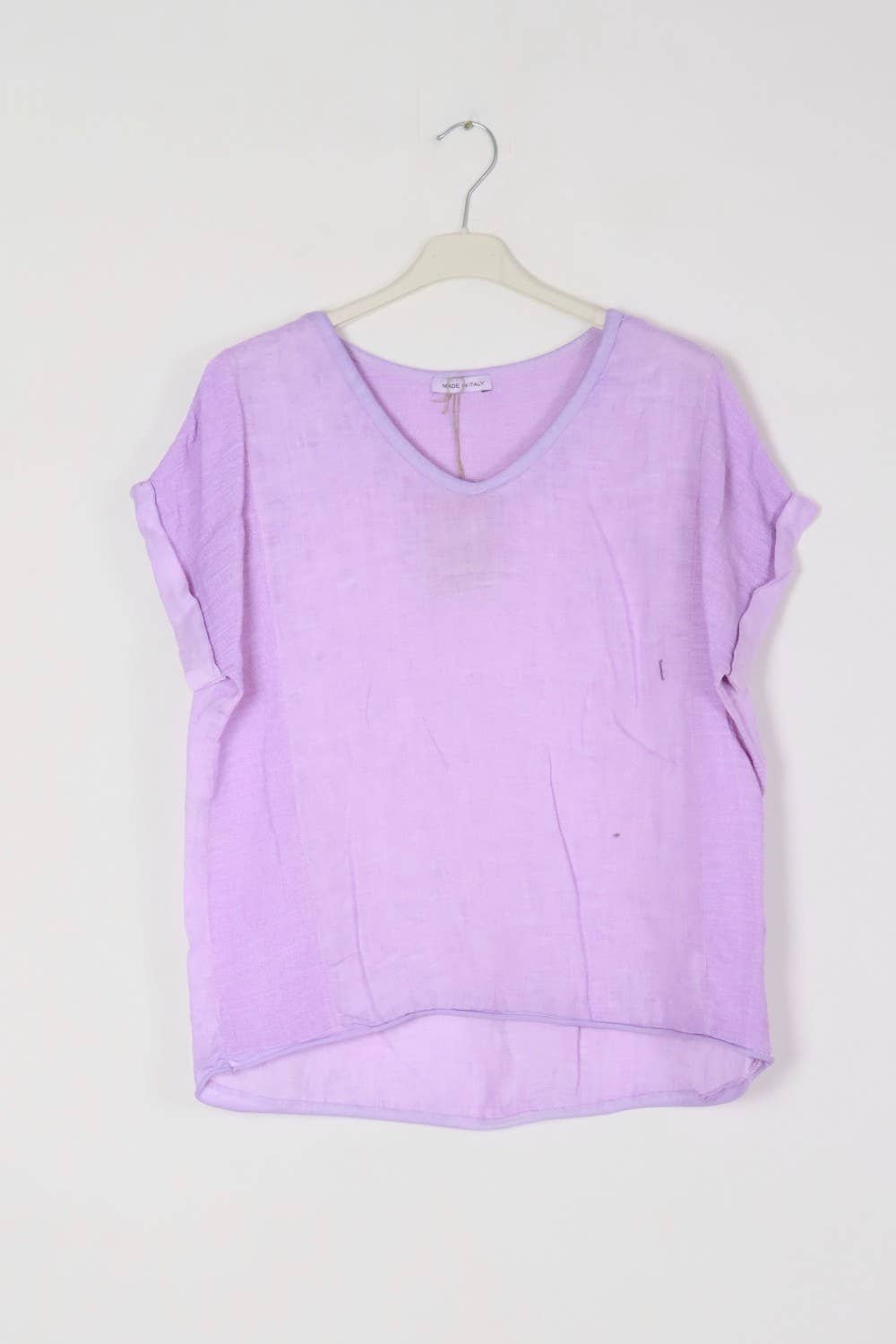 LÉA & LUC - Vente T-shirt – femme - T-Shirt texturé en 100% lin REF. 65140