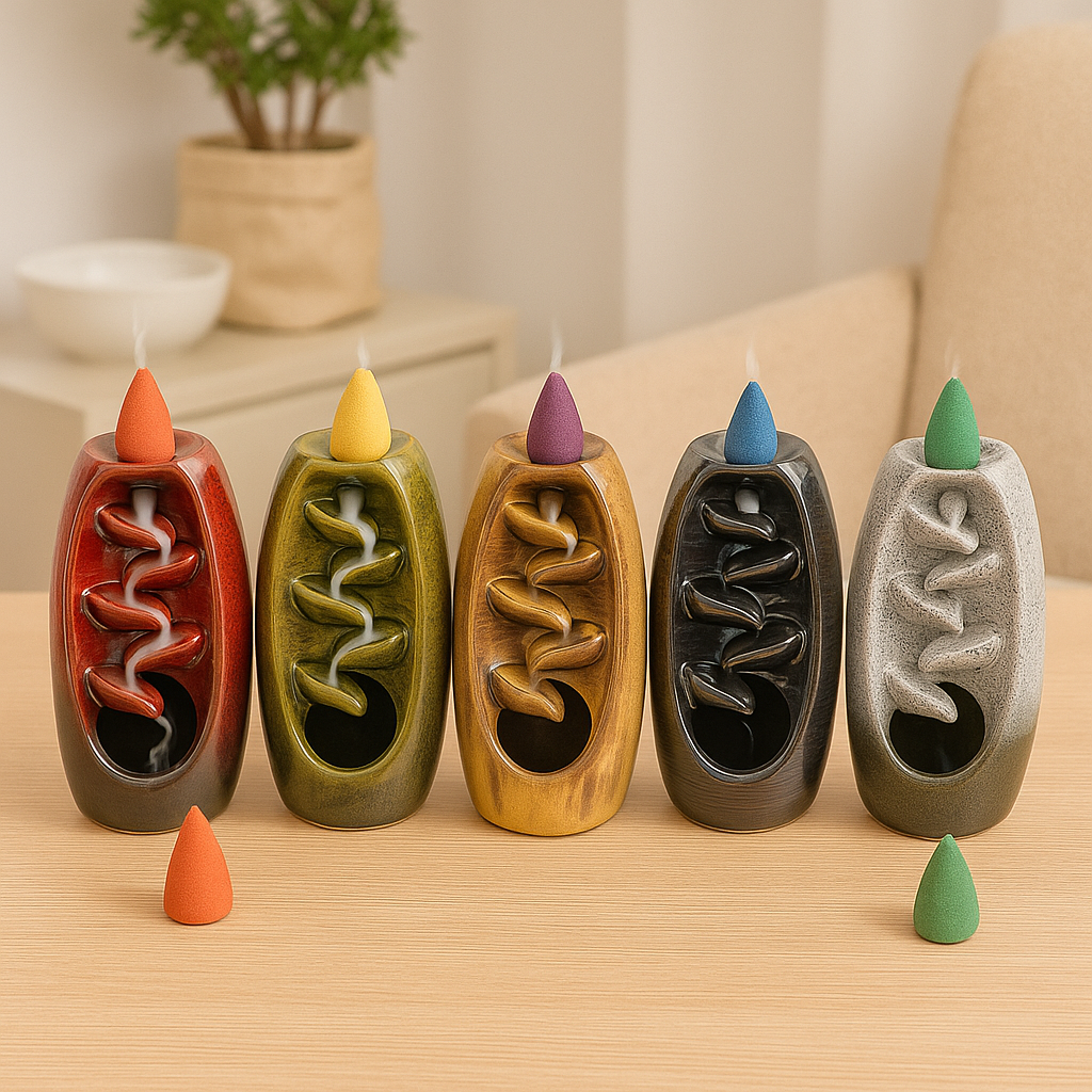 Salzmann Restwaren GmbH - Vente Porte-encens - Vases cascade d’encens en lot mixte1