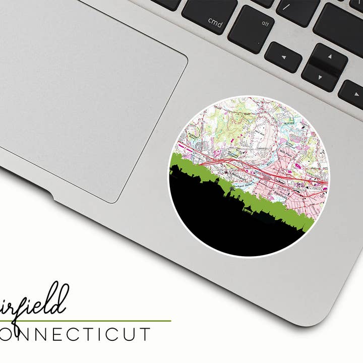 Paperfinch Design - Vendita all'ingrosso Adesivo - Adesivo skyline della città del Connecticut | Più città