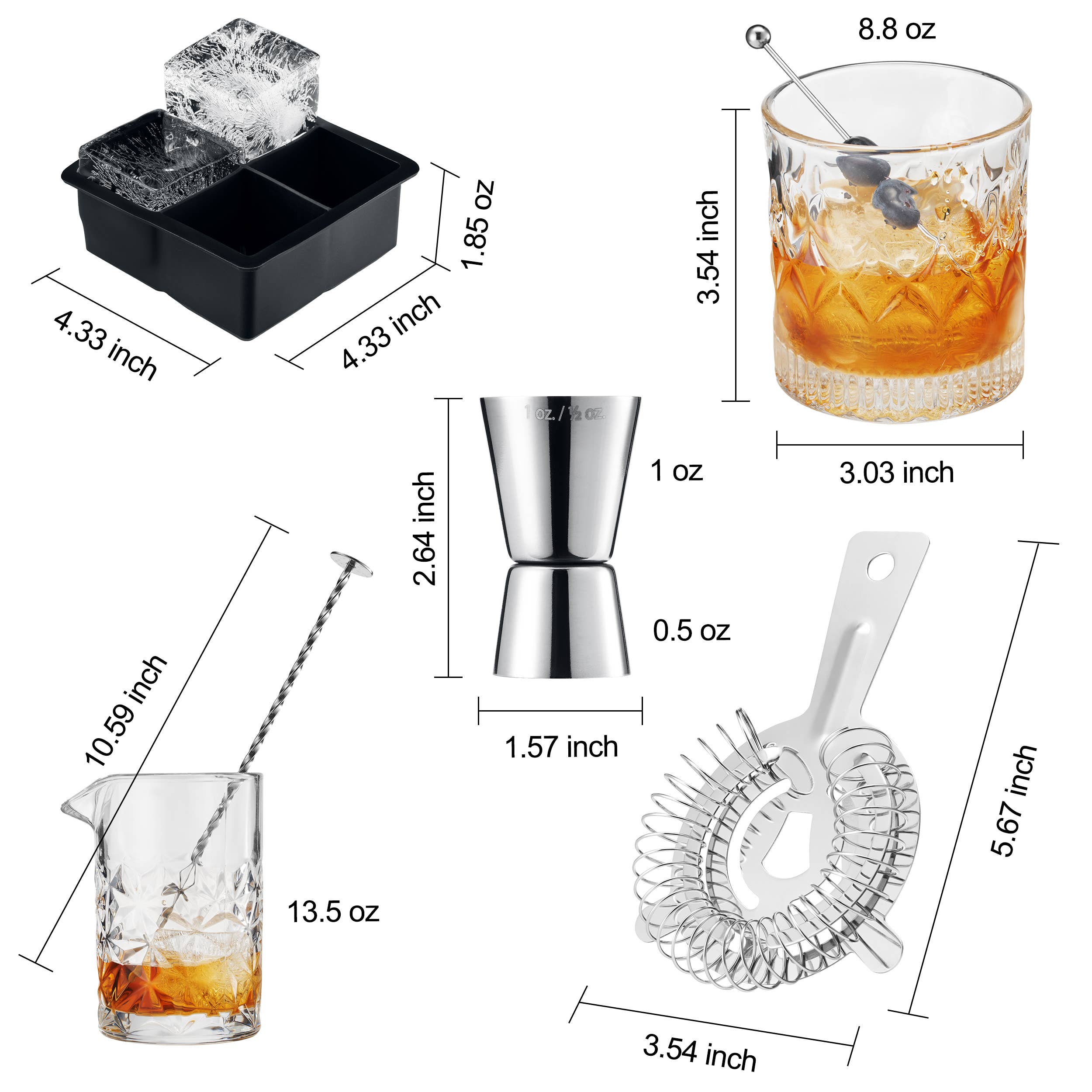 The Wine Savant /  Khen Glassware – wholesale Cocktailshaker – Whiskycocktailtillverkningssats - Rocks dricksglasuppsättning4