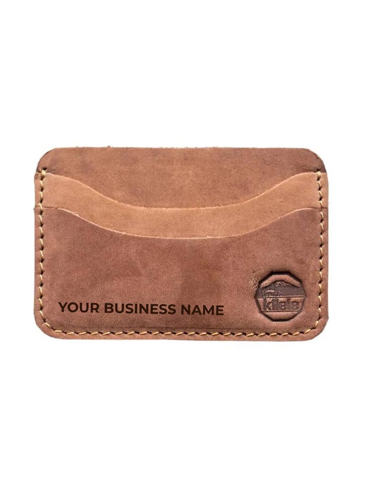 Custom Cardholder Wallet for wholesale by Kilele Gear | Rugged Leather Goods