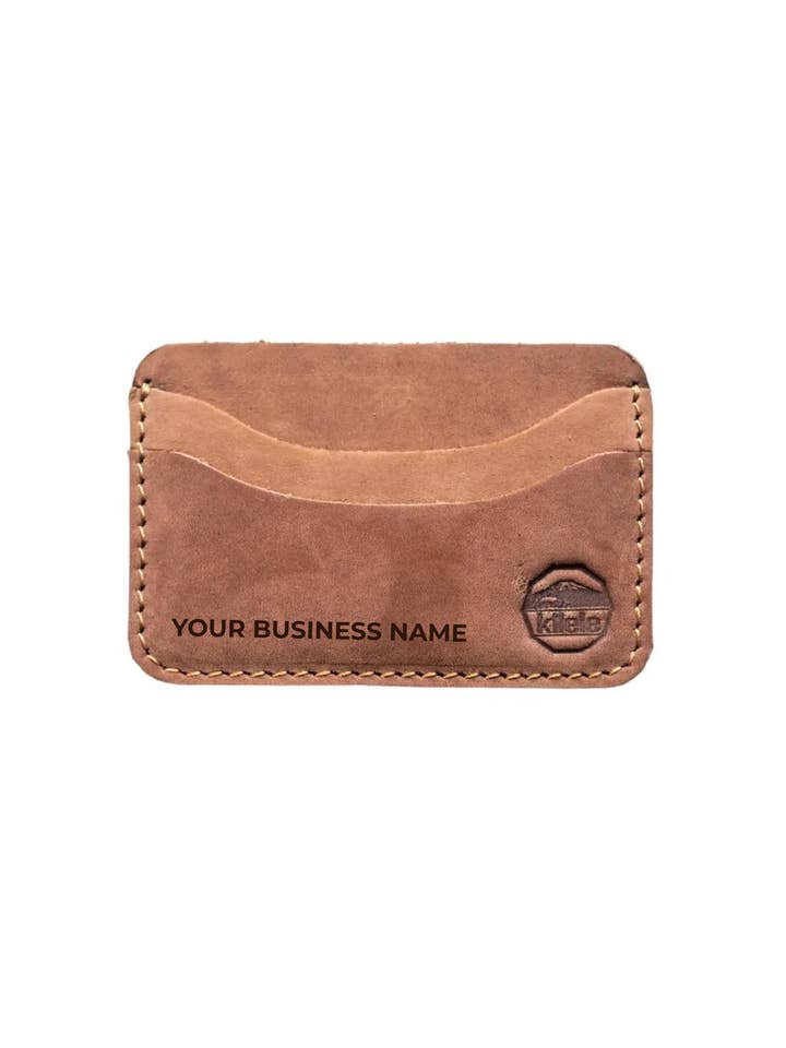Custom Cardholder Wallet for wholesale by Kilele Gear | Rugged Leather Goods