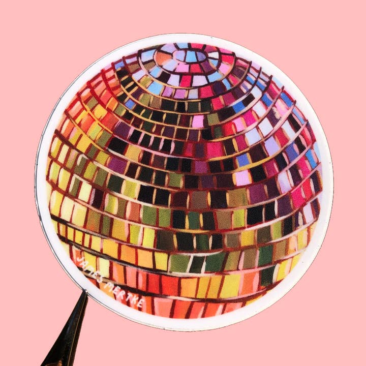 Adesivo in vinile colorato Disco Ball Art per la vendita all'ingrosso da parte di Painting With James