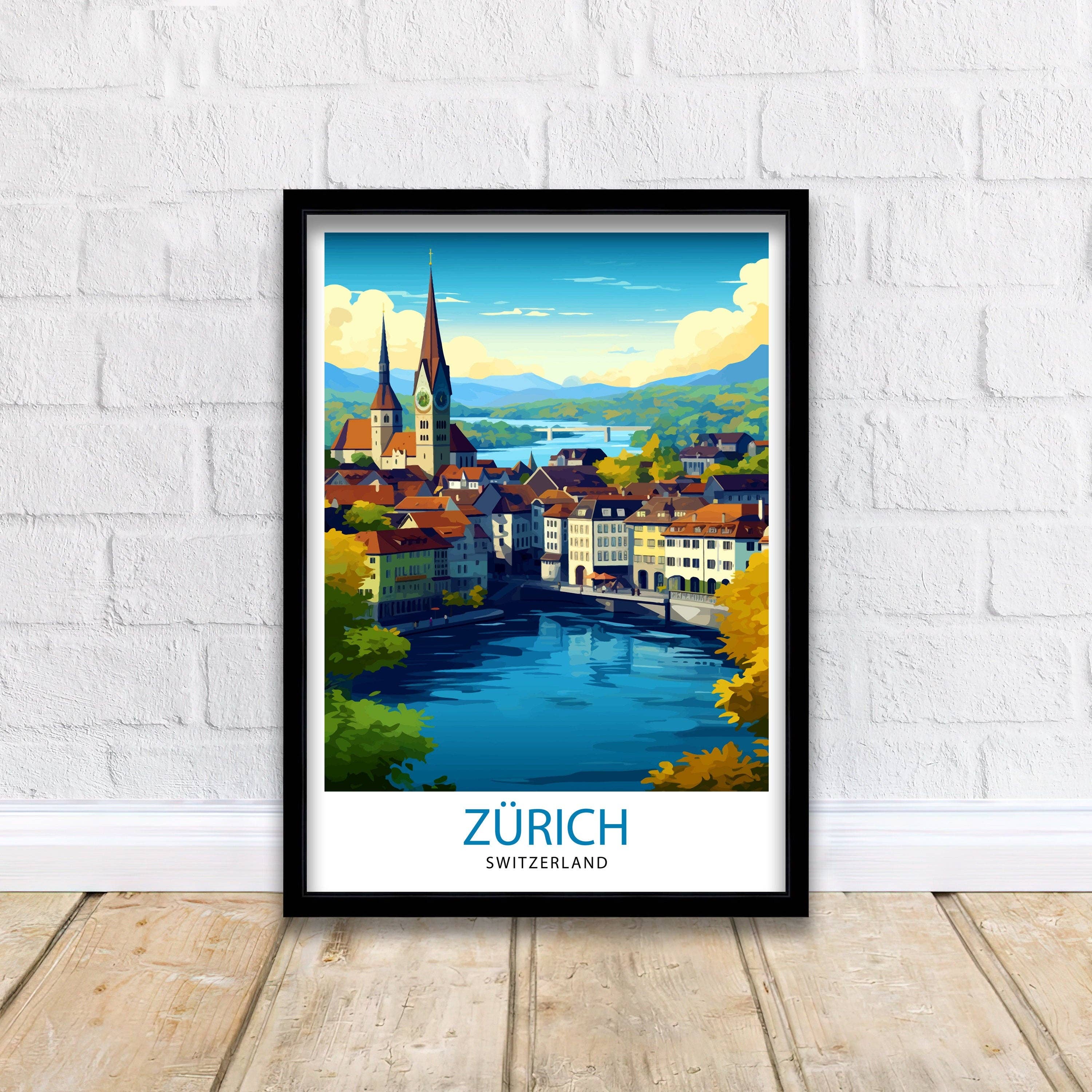 InkNPrintz – wholesale Poster – Zurich Switzerland Travel Poster Zurich4