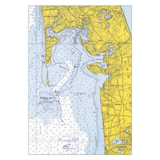 Fridgedoor – wholesale Magnet – 2,5 ”x 3,5 ”Wellfleet hamn nautiska diagram magnet0