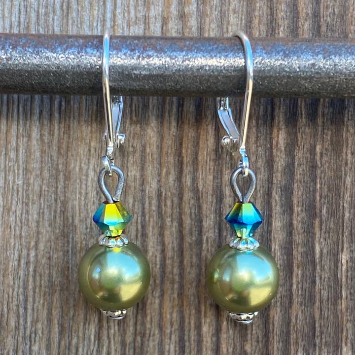 Margaritaville Pearl Leverback Earrings for wholesale by Cool Water Jewelry