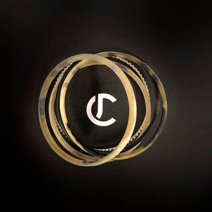 COUCOT - Wholesale Bangle Bracelet - Light Horn Week To View - 5mm Width5