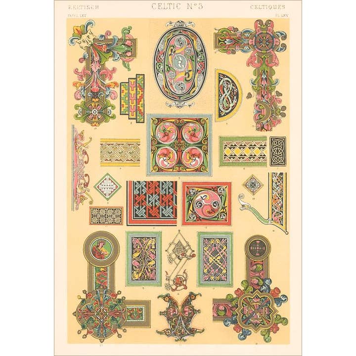 Carte postale DA-571 Motifs celtiques pour la vente par Found Image Press