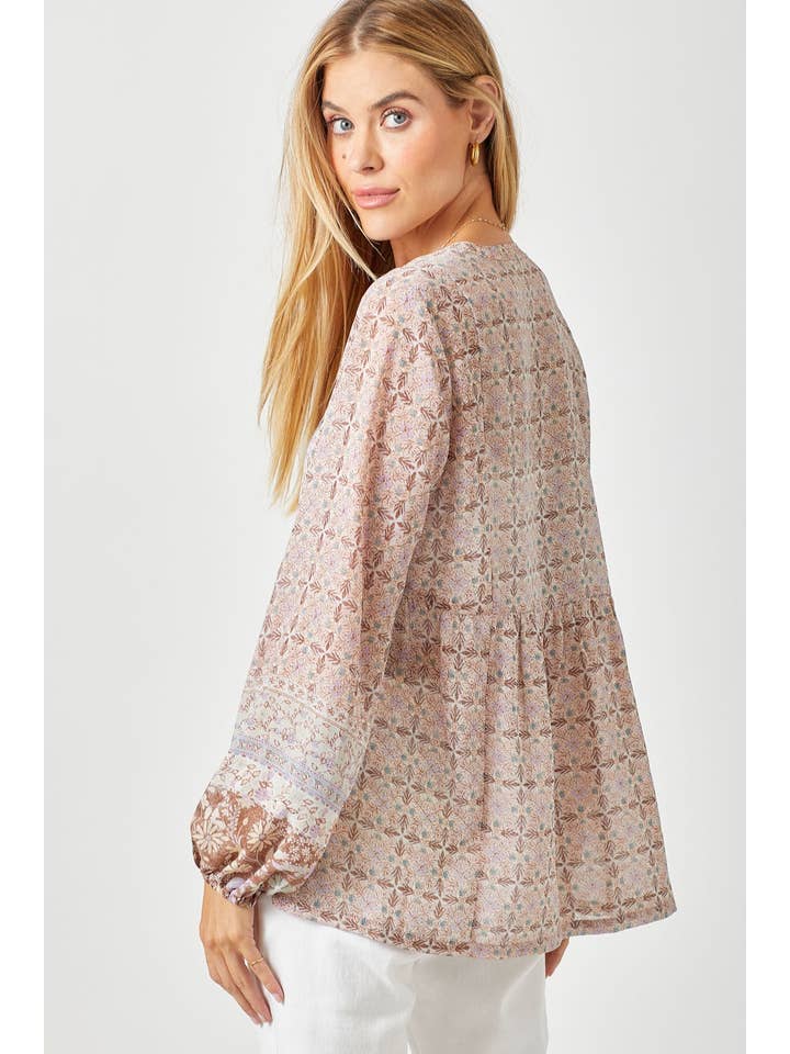 Mystree - Wholesale Blouse - Women's - 60521 Printed Peasant Blouse9