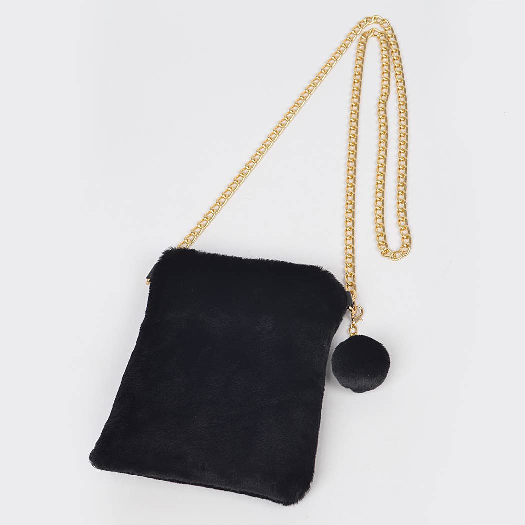 3AM BY H&D ACCESSORIES - Wholesale Clutch Bag - Women's - Faux Solid Fur Mini Clutch2