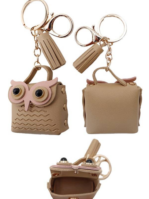 Owl Accent Faux Leather Case for wholesale by Cap Zone